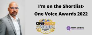 Read more about the article I’m on the Shortlist-One Voice Awards  2022